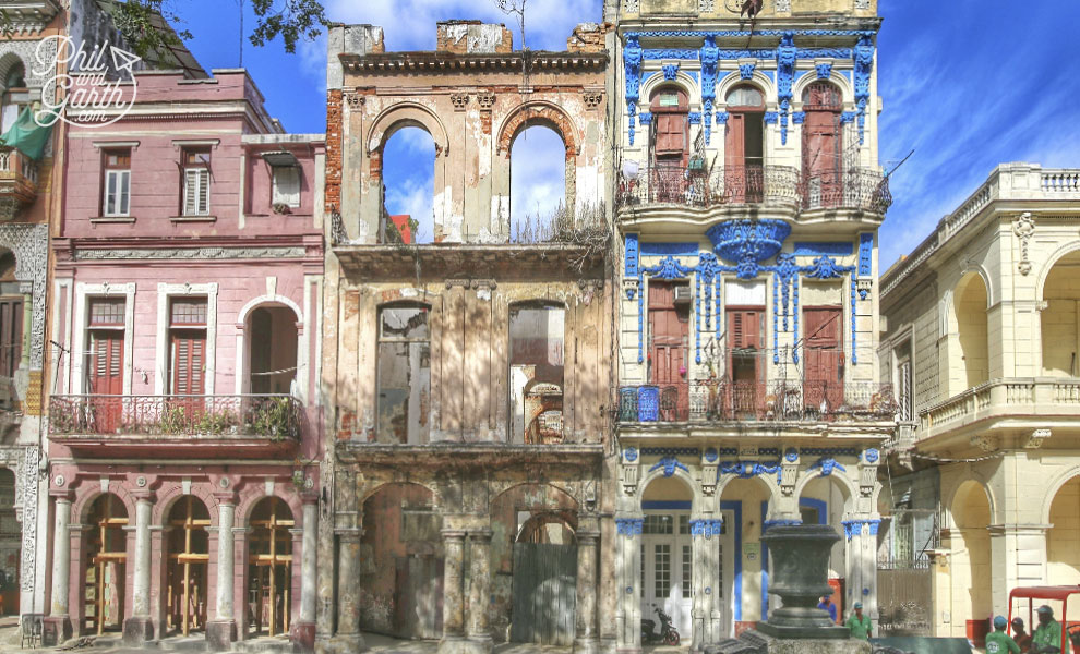 Old Havana houses - some in desperate need of repair