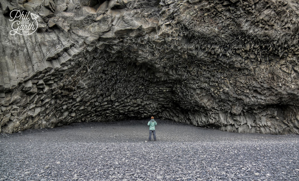 Iceland-south-Garth-checking-out-Reynisfjara-rock-formations