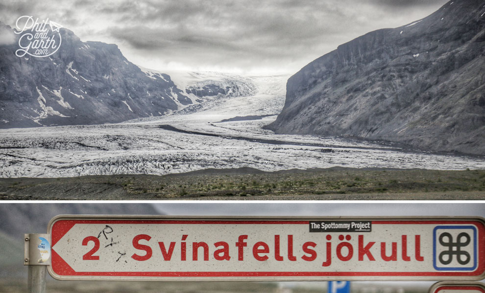 Iceland-south-glacier-hike-Svinafelljokull-glacier-and-sign