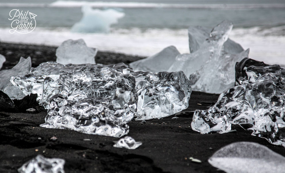 Iceland_Jokulsarlon_ice_on_black_beach_with_sea_travel_review