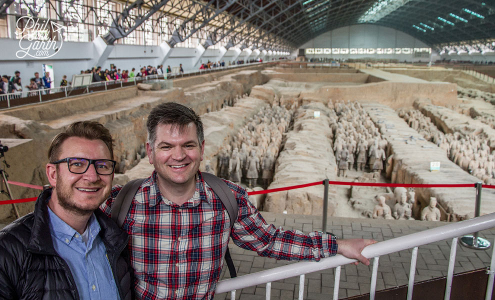 Garth and Phil with The Terracotta Army