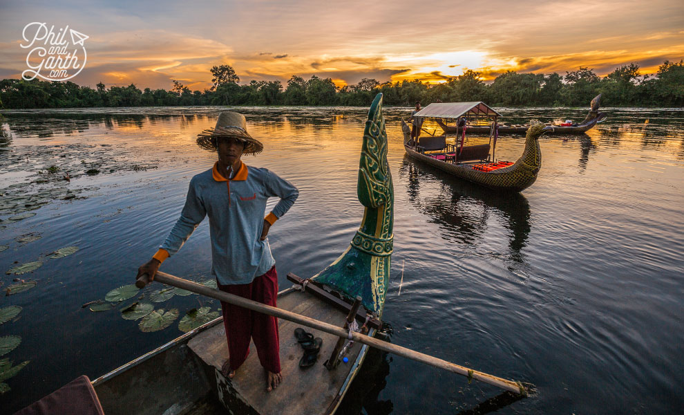 Our gondola called a Kongkear - a traditional Khmer boat