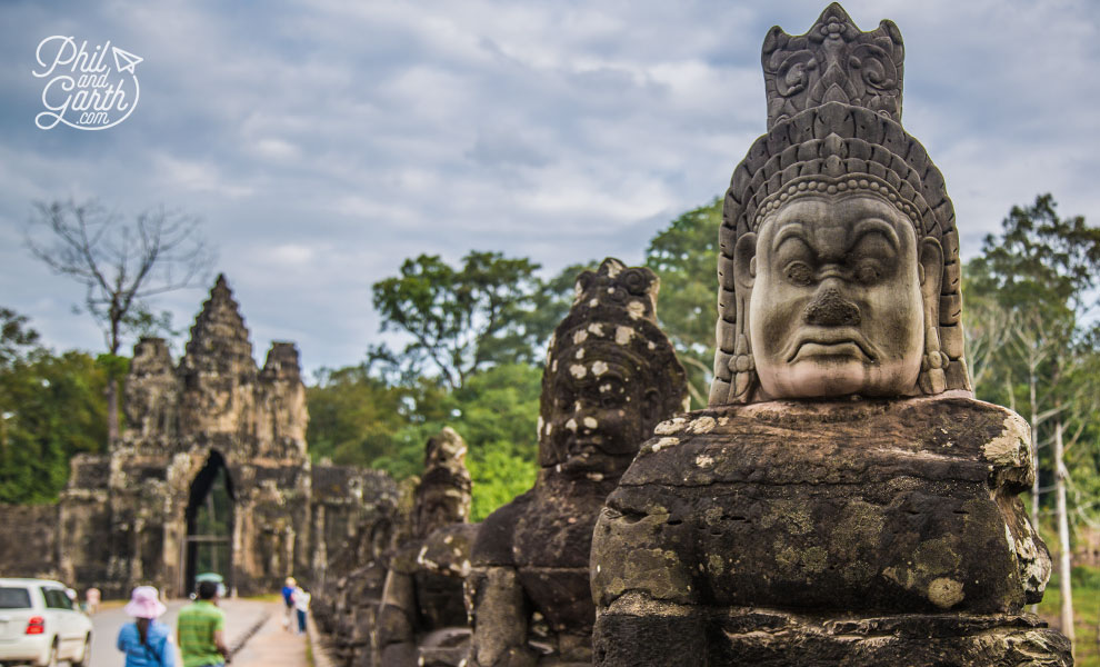 Faces on the bridge of South Gate