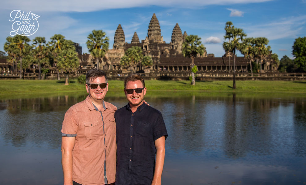 Phil and Garth infront of Angkor Wat