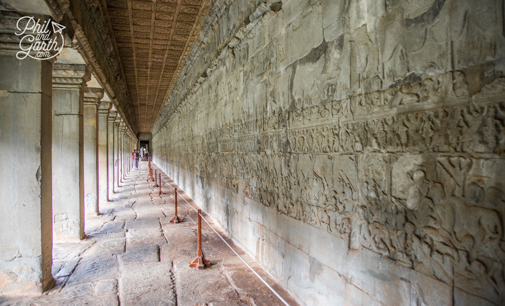 Angkor Wat's impressive bas reliefs