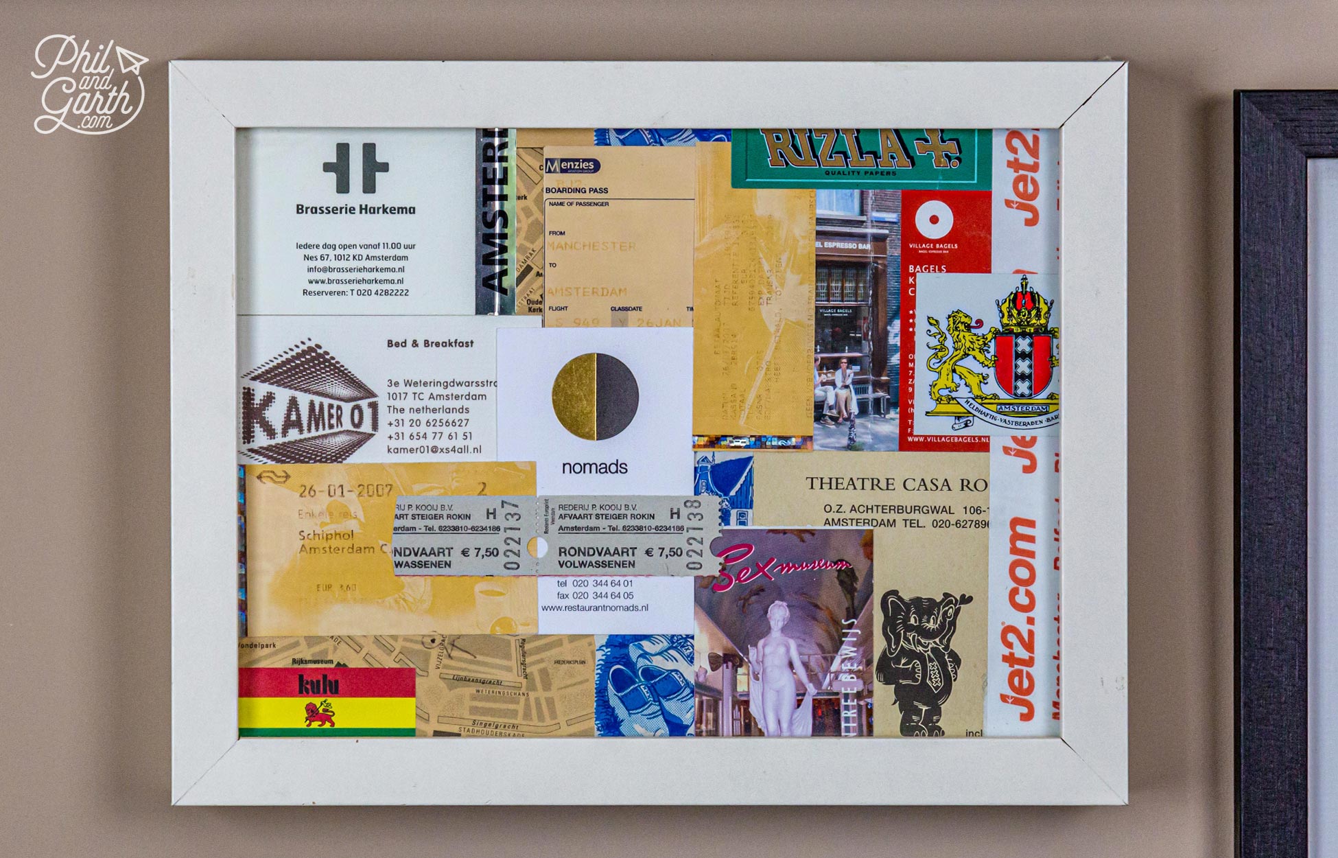 This was the first memory box we created with bits and bobs from Amsterdam