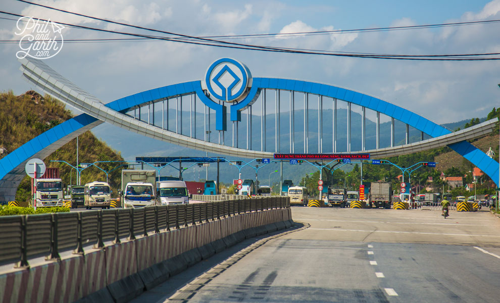 Unesco's logo on the entrance to Ha Long bay