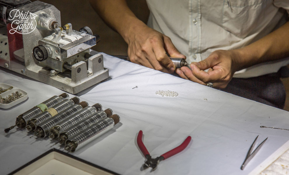 Craftsmen making jewellery