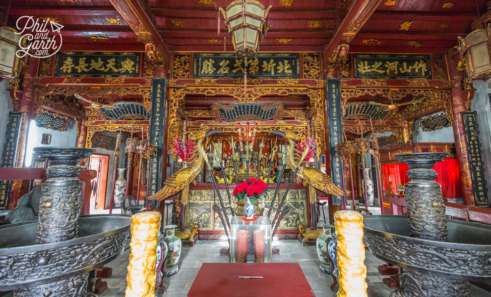 Inside the Quan Thanh Temple