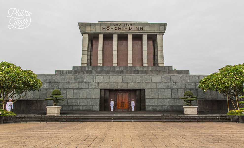 The imposing Ho Chi Minh Mausoleum