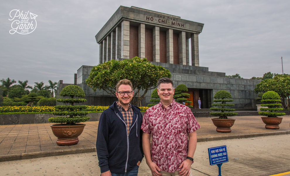 Garth and Phil at the Hoi Chi Minh Mausoleum