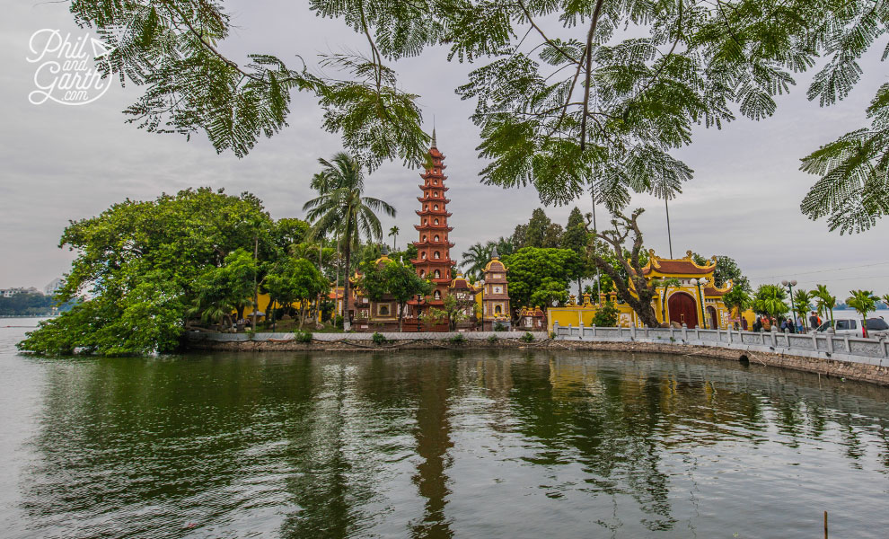 The Tran Quoc Pagoda reflected in the water