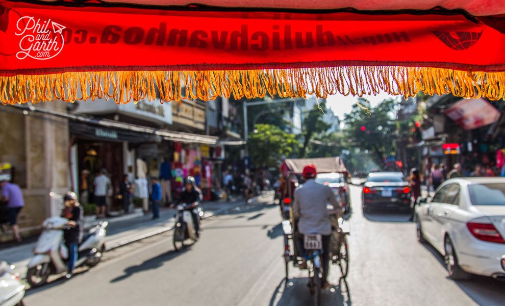 Cyclo rides offer unique views in the thick of the traffic