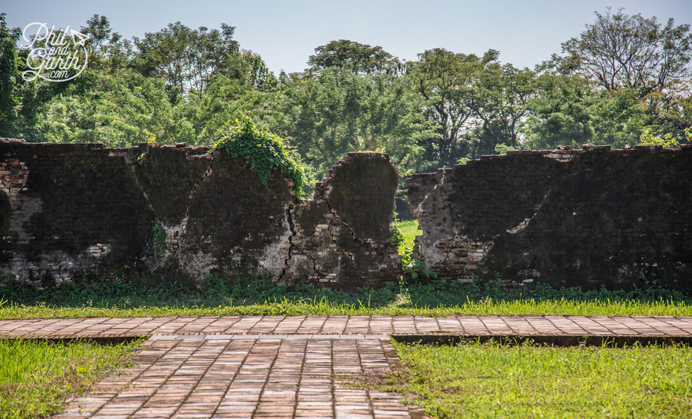 Damaged walls within The Imperial City