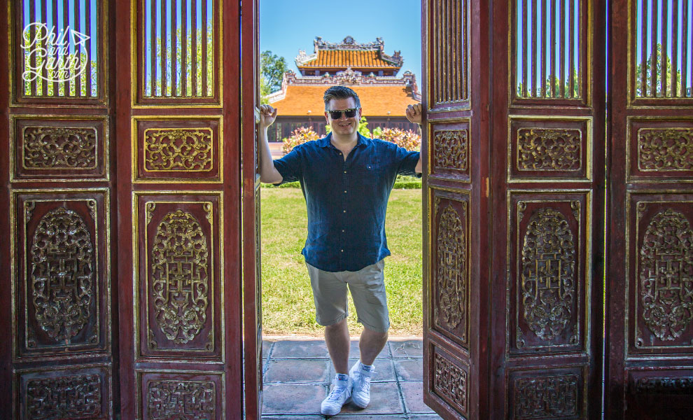 Phil inside The Purple Forbidden City