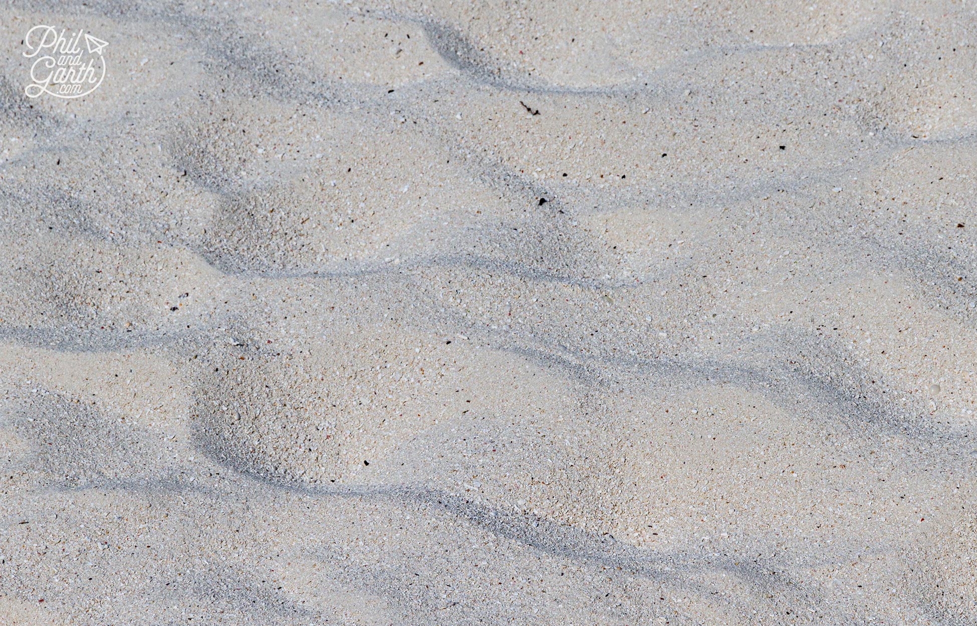 Photo of sand in the Maldives, we could have used to make a sand jar