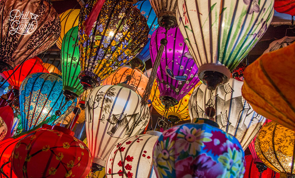 Silk lanterns are everywhere