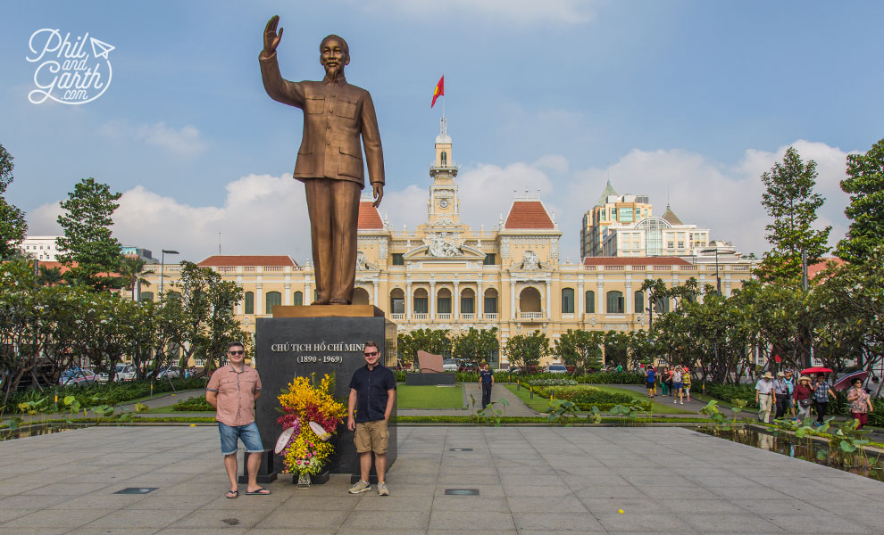 Phil and Garth with Uncle Ho in Saigon