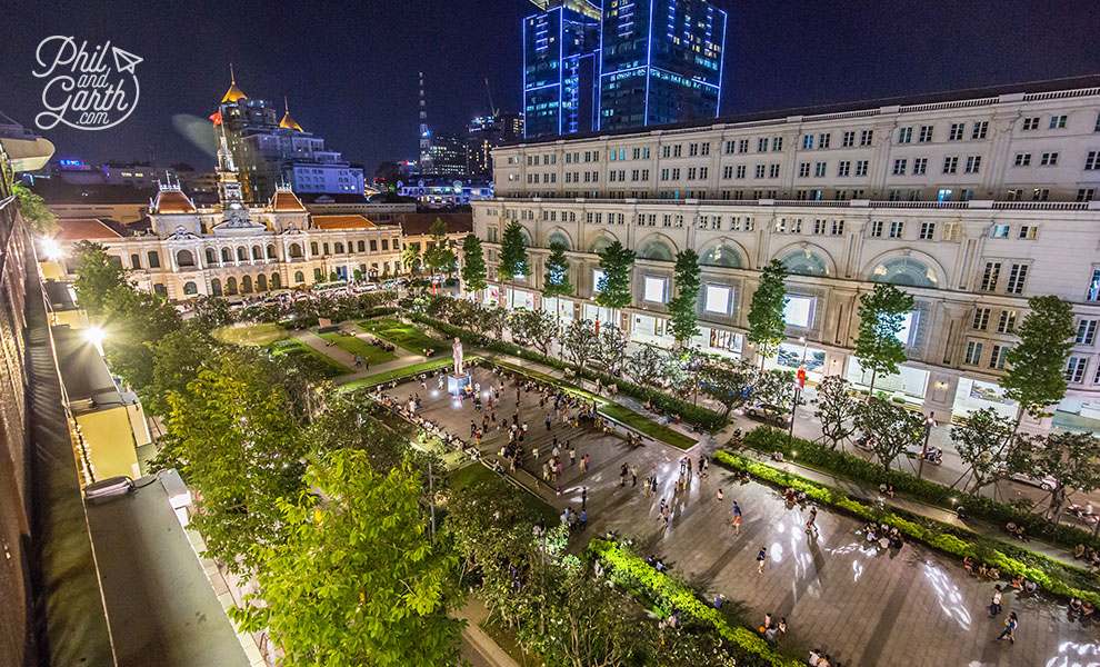 View of the City Hall and plaza