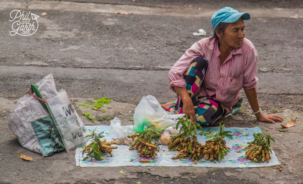 Selling tamarind on the street