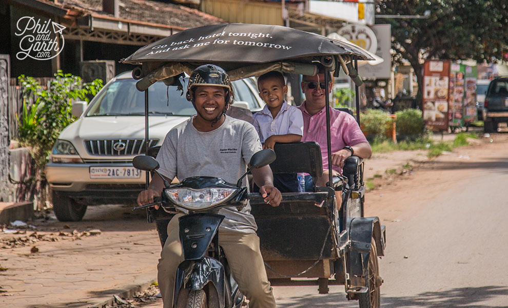 Getting around is fun and easy by tuk tuk