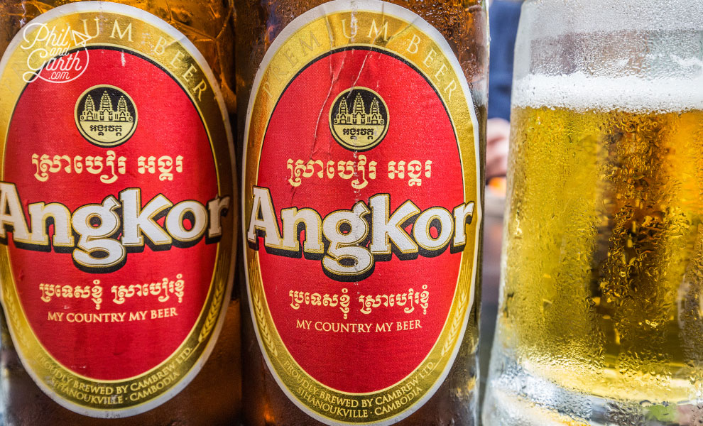 Ice cold Angkor beers