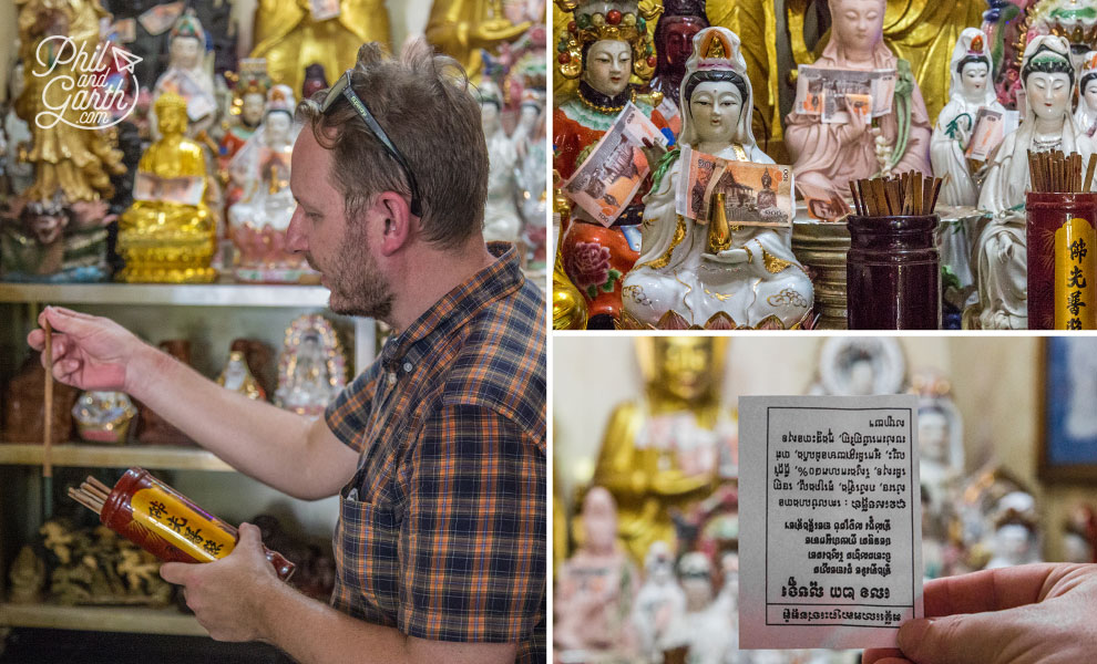 Garth getting his fortune at Wat Phnom