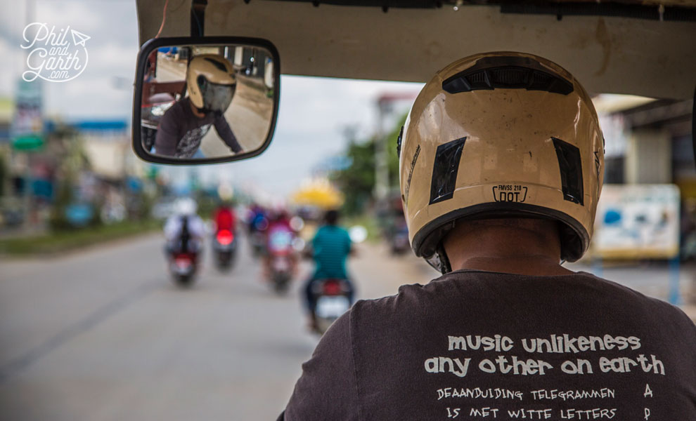 Taking a tuk tuk ride