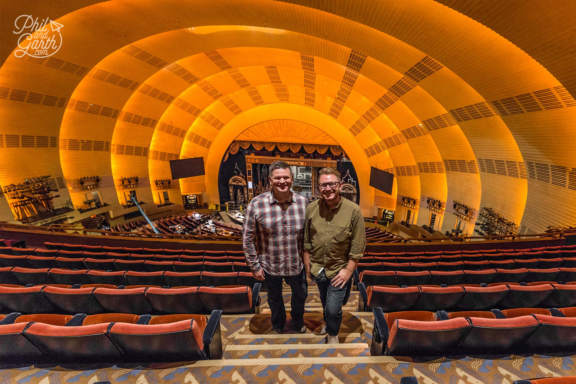 Phil and Garth inside Radio City