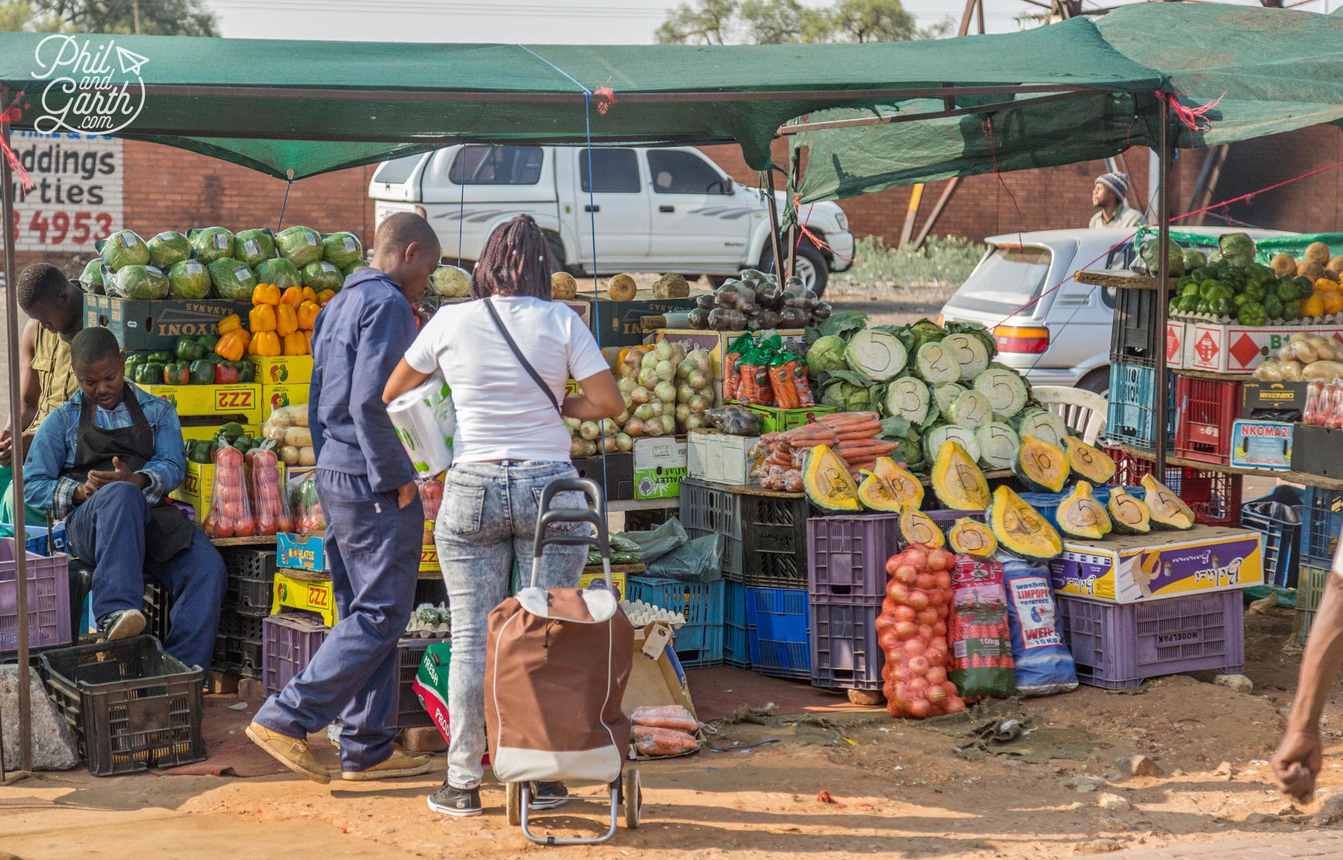 A fruit and veg stall in Soweto