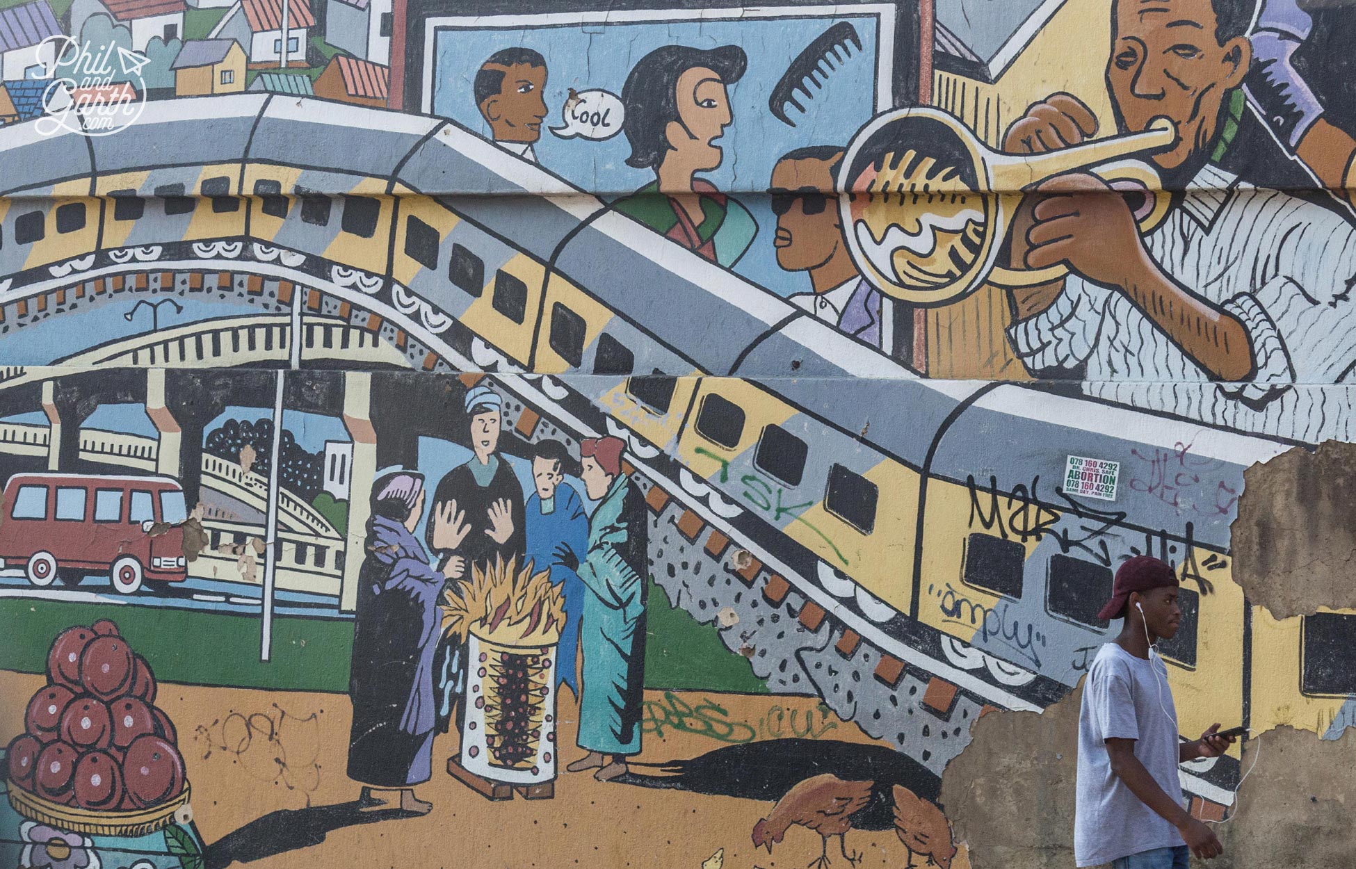 Just one of the many murals in Soweto