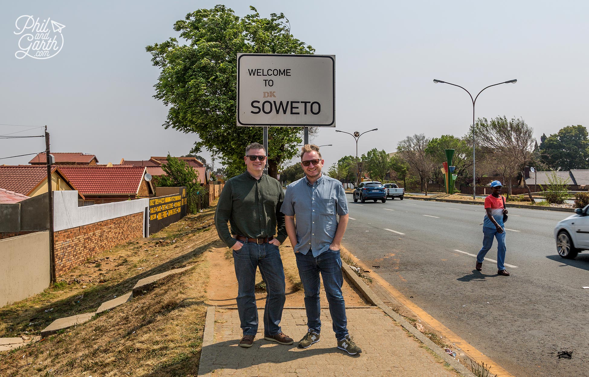 Phil and Garth in Soweto, Johannesburg