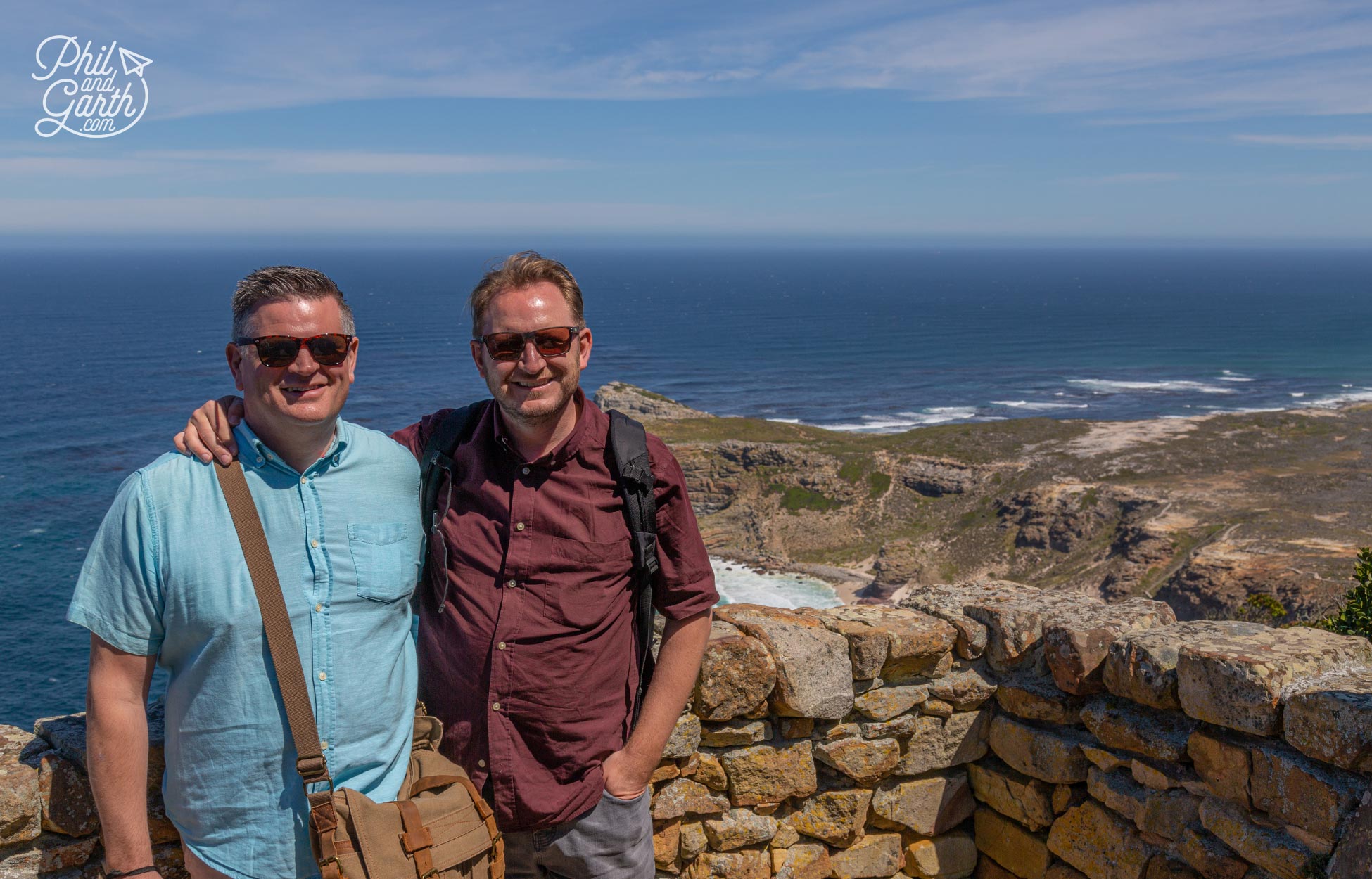 Phil and Garth at Cape Point, South Africa