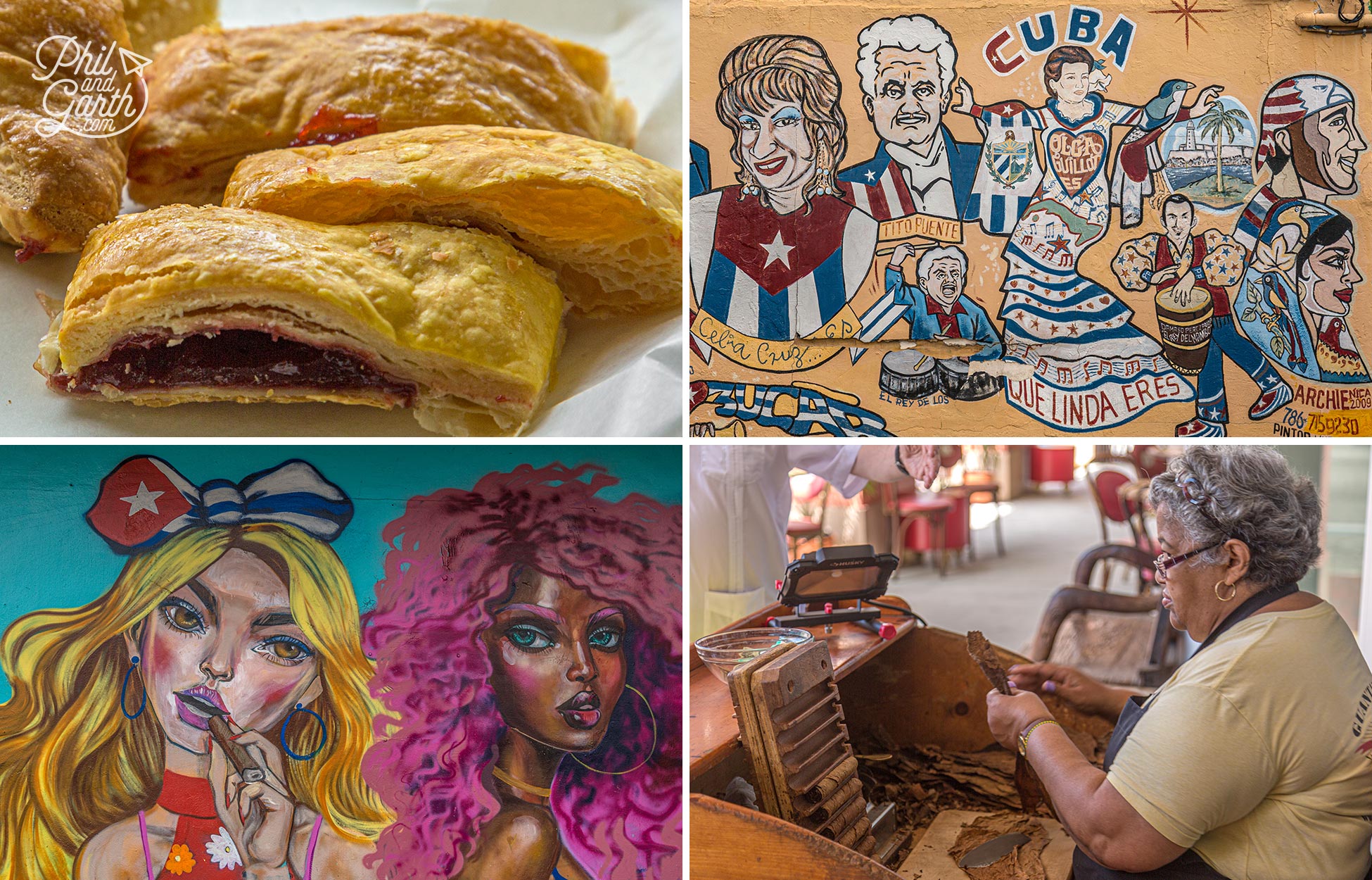 Sweet treats and coffee at the Yisell Bakery and hand rolled cigars at the Guantanamera Cafe