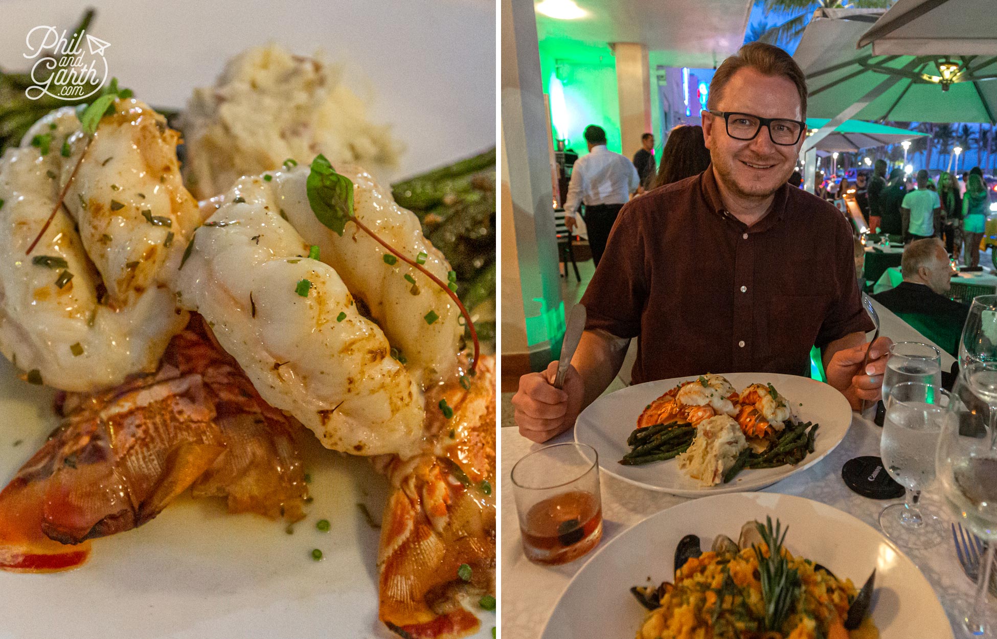 Garth's tasty lobster tails at A Fish Called Avalon