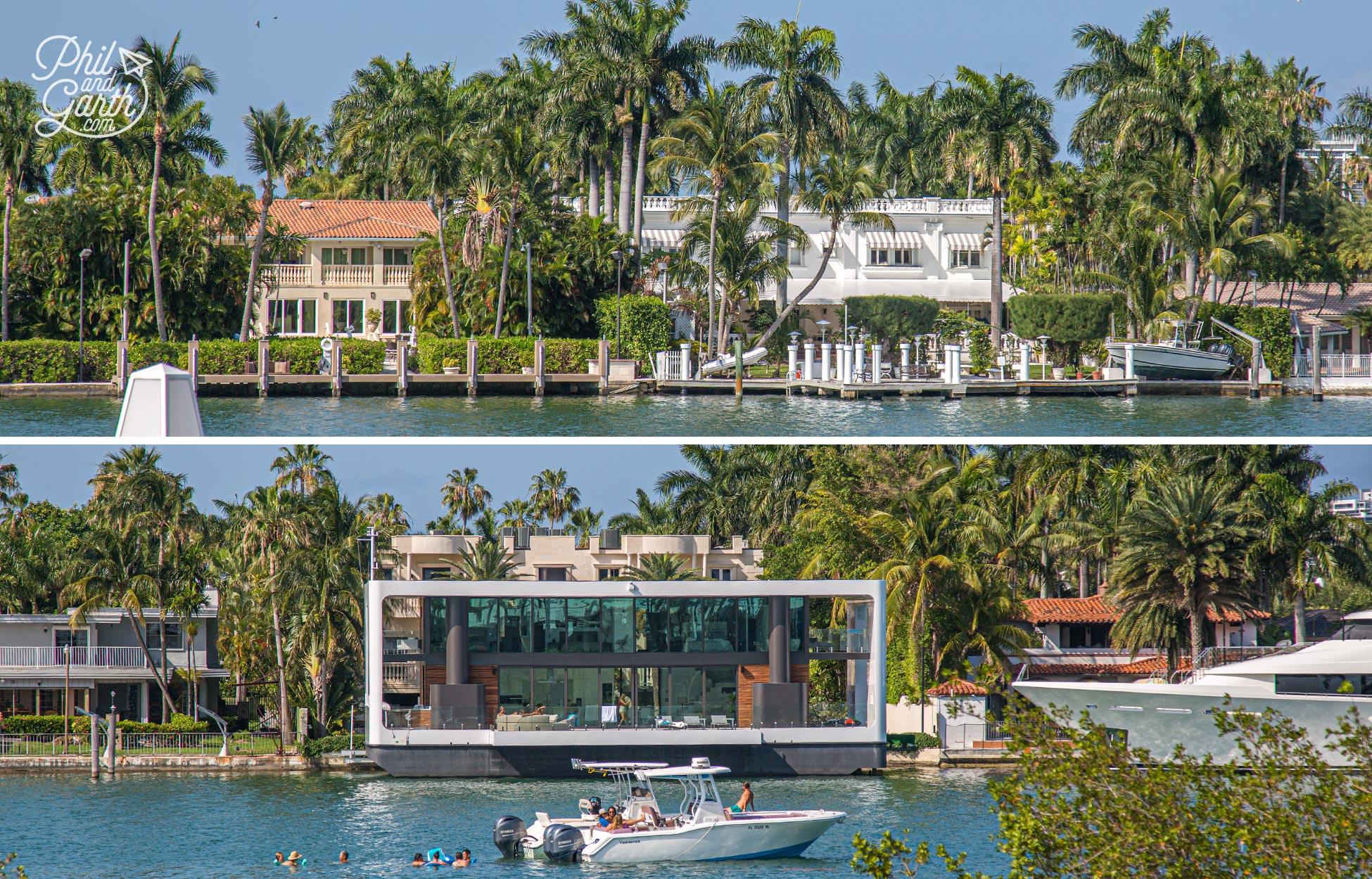 Homes of the rich and famous on Fisher Island, Star Island and Palm Island