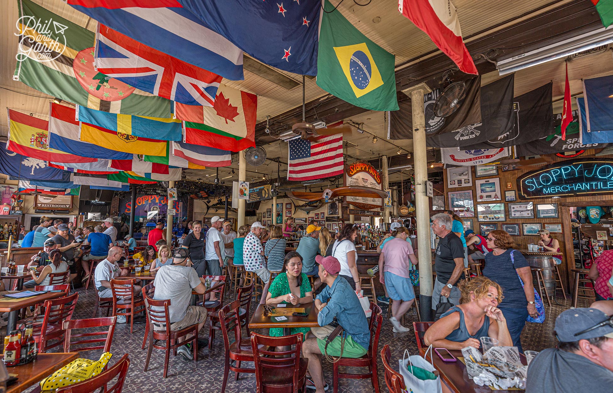 Inside Sloppy Joe's Bar on Duval Street