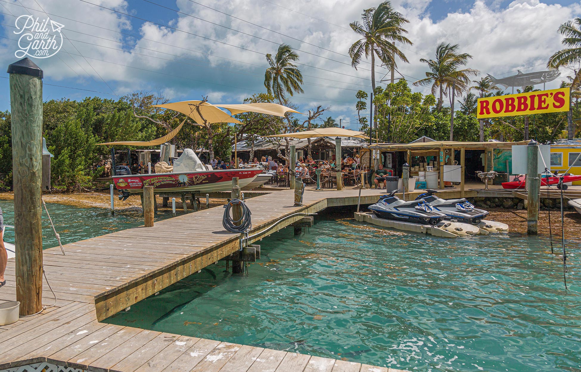 Stop off at Islamorada island to witness tarpon fish been fed at Robbie's