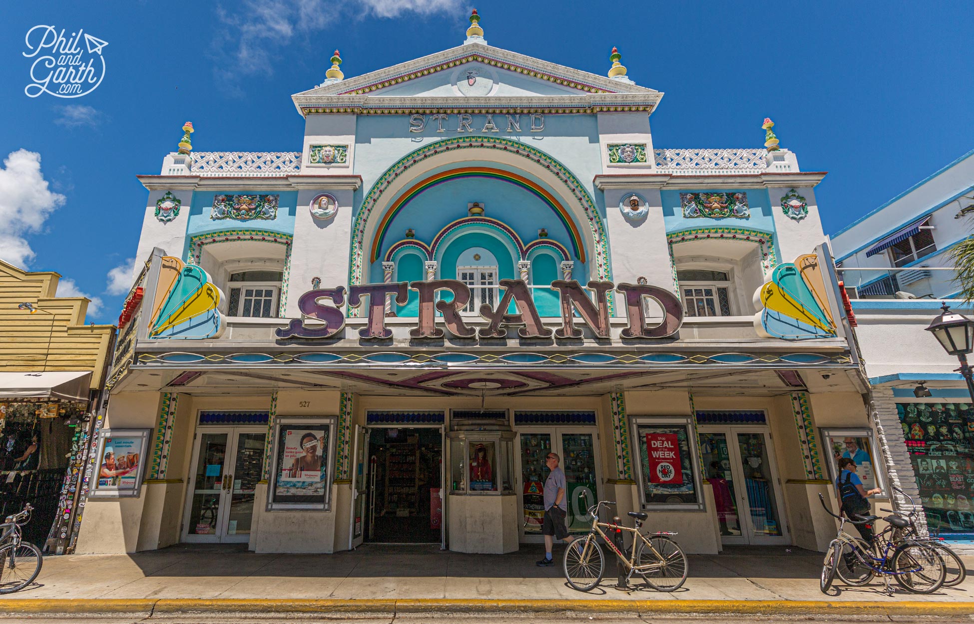 1920s charm of The Strand theatre on Duval Street now a chemist