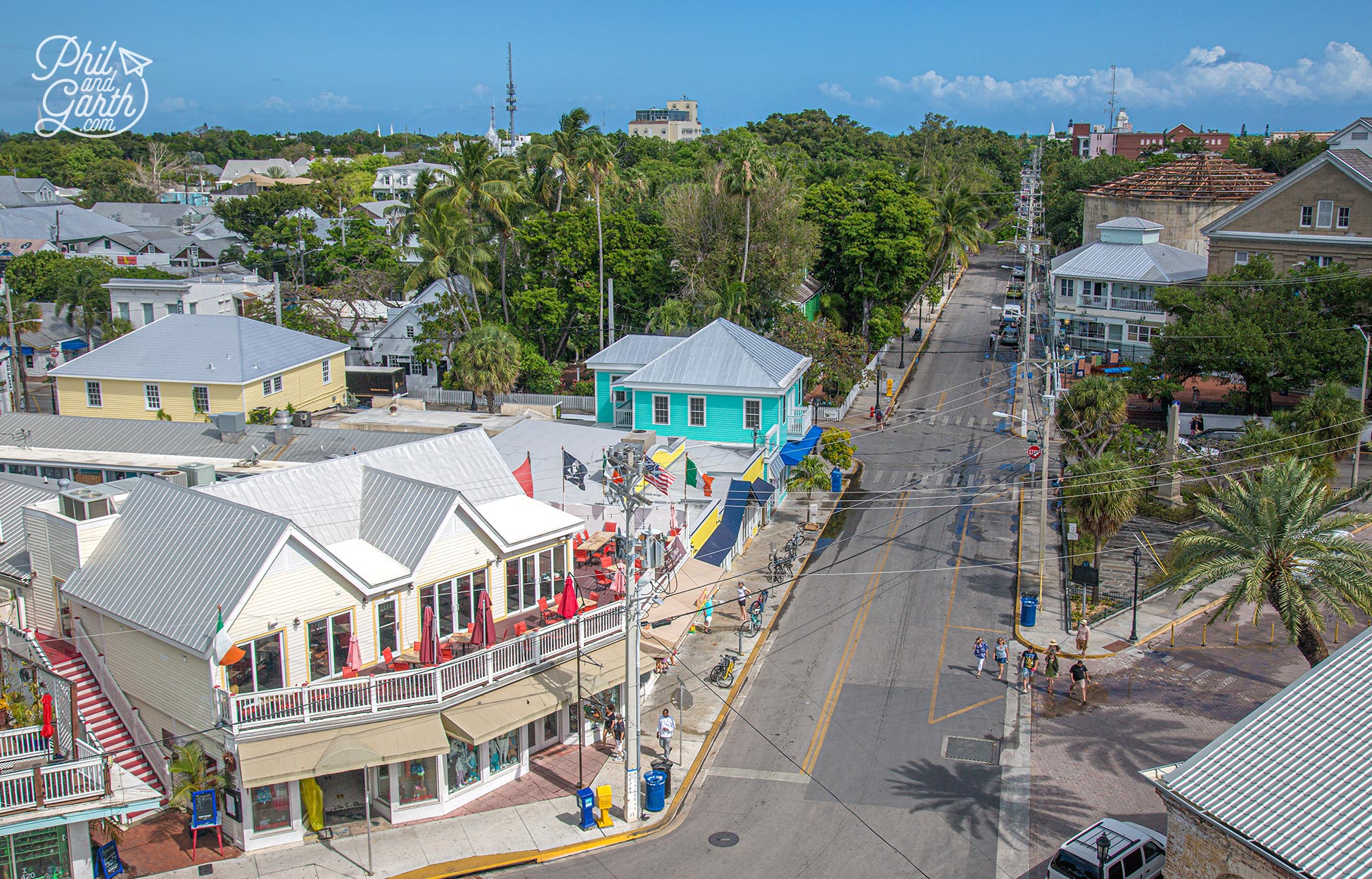 Views in all directions over Key West