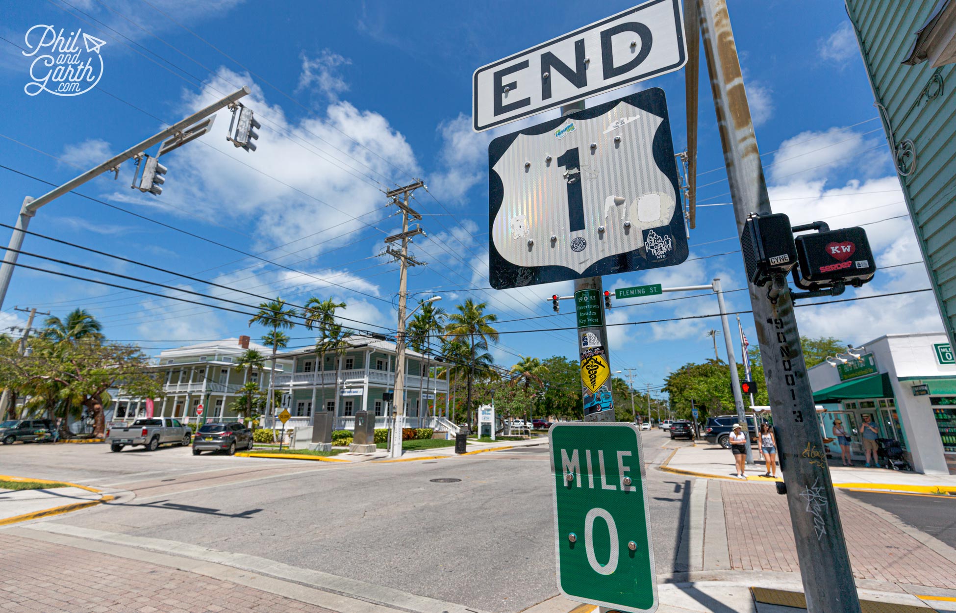 End of the road - the US1 Mile Marker O Sign