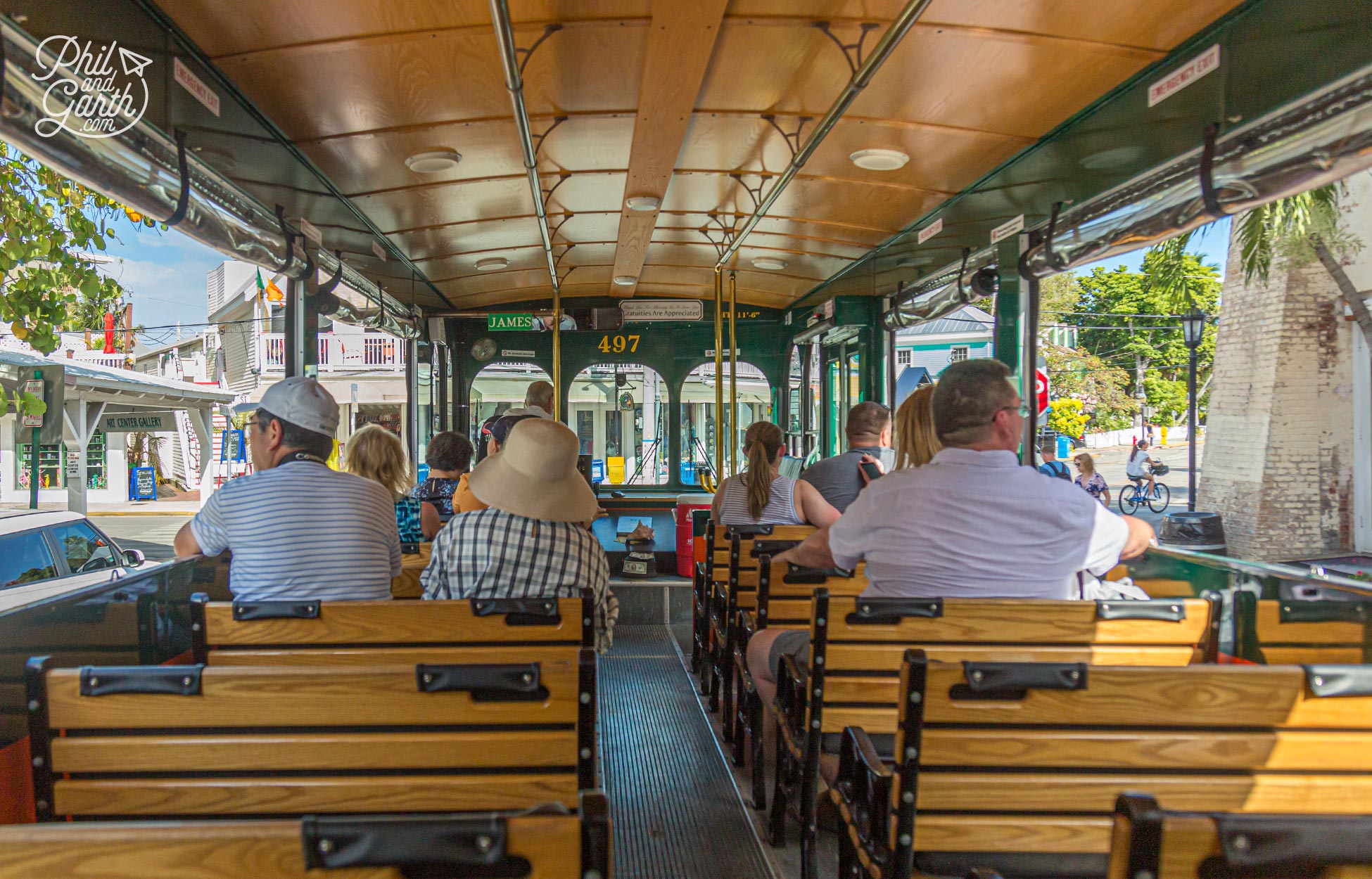 Onboard the Old Town Trolley Tour