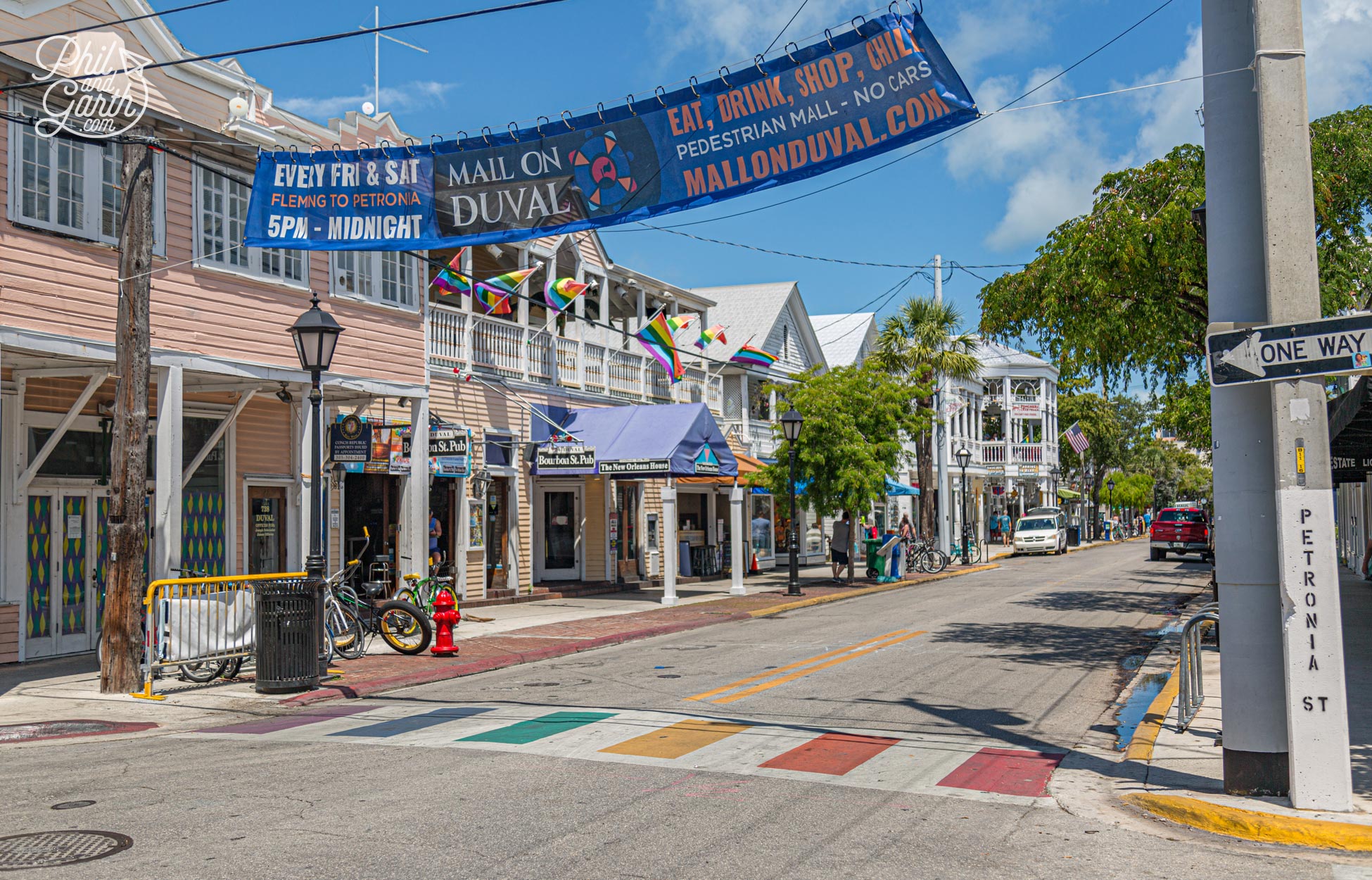 The Gay pedestrian crossing on Duval Street