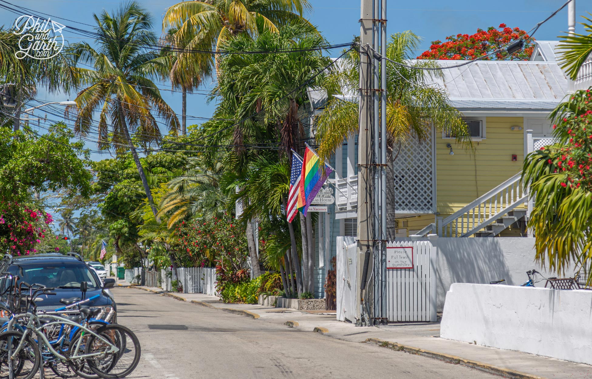 A typical street in Key West