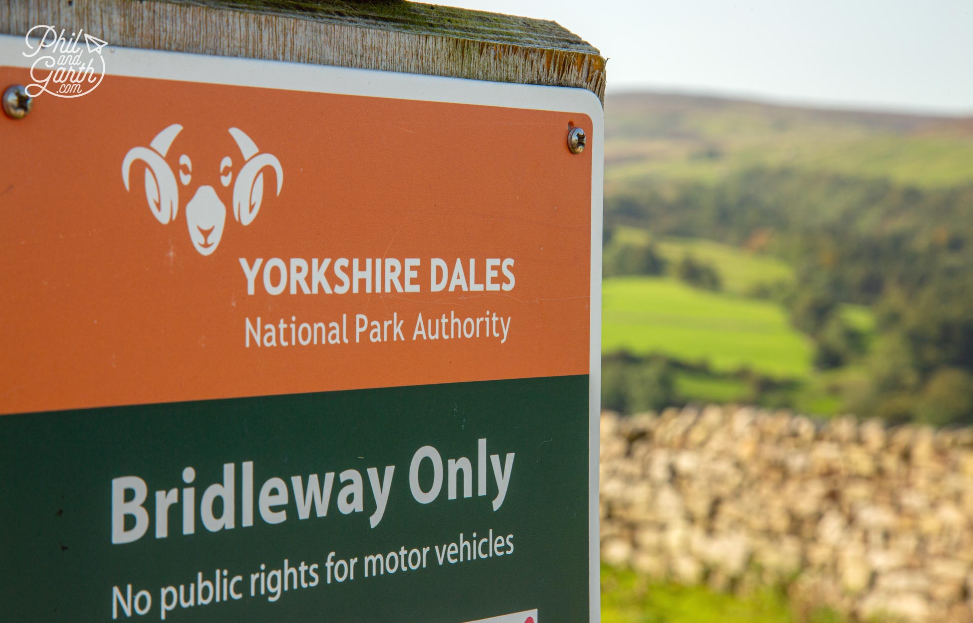 Swaledale sheep feature as the symbol of The Yorkshire Dales National Park