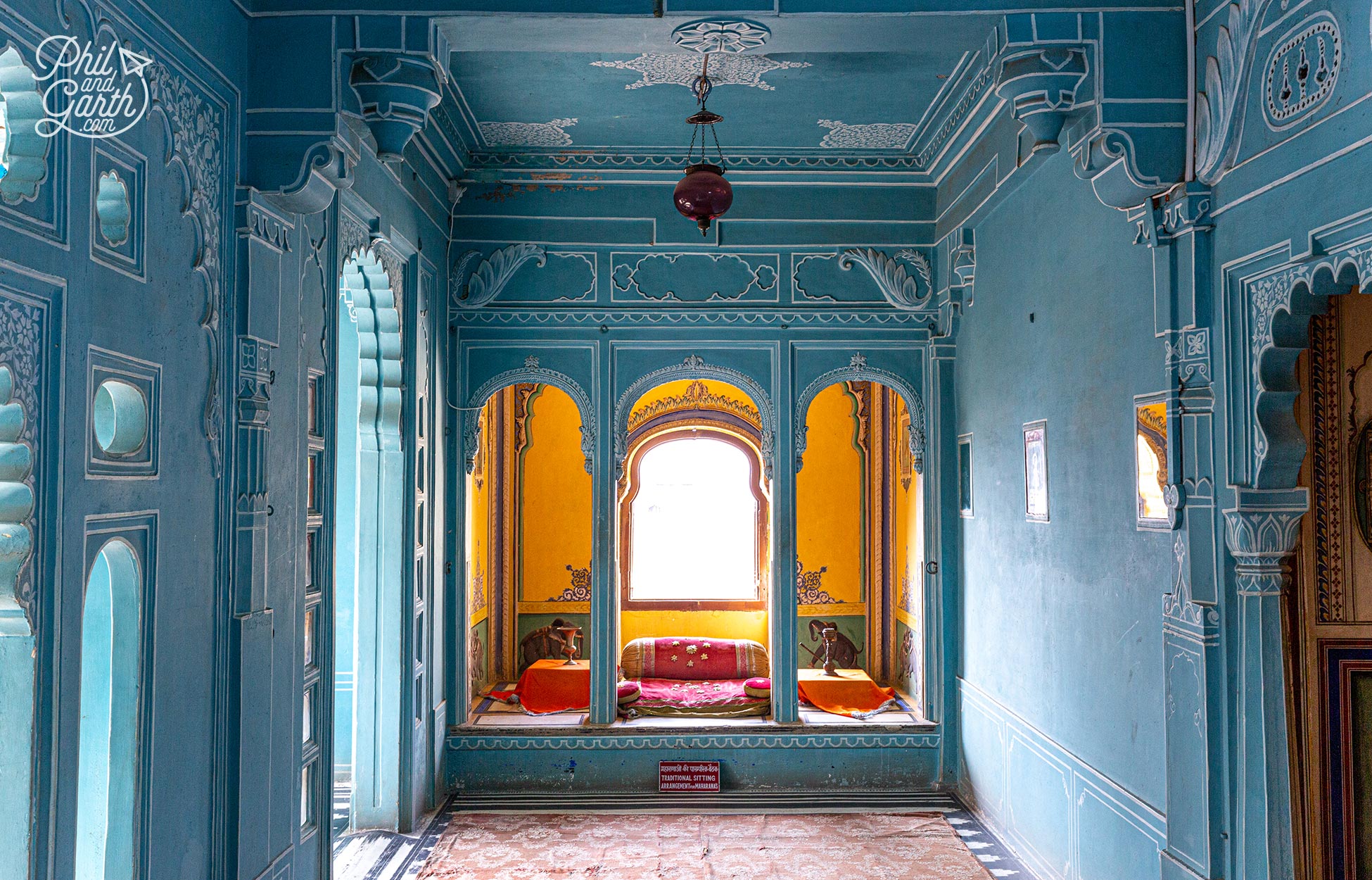 A blue room of the Queens chamber, part of the Zenana Mahal - the Queens Palace built in 1620