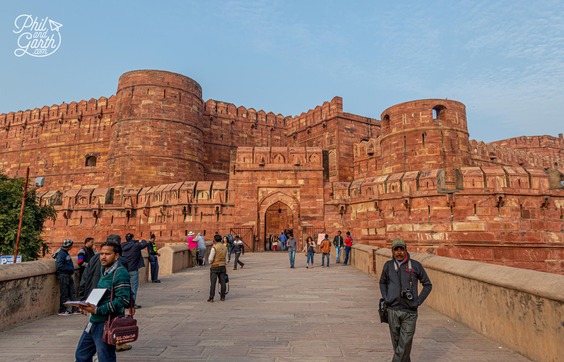 The colossal Agra Fort also known as Lal Qila or the Red Fort