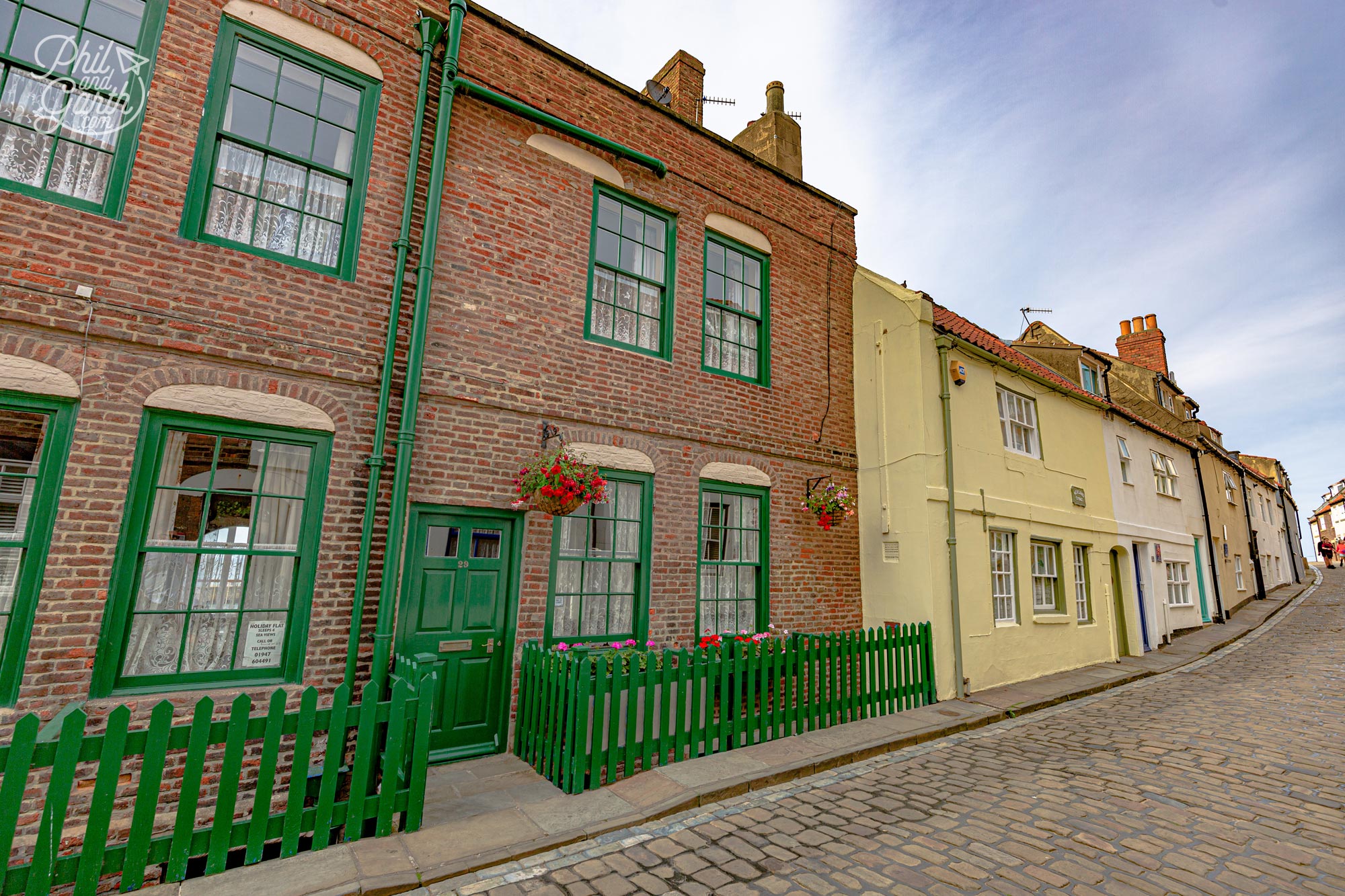 The pretty cobbled lanes in Whitby’s old town centre