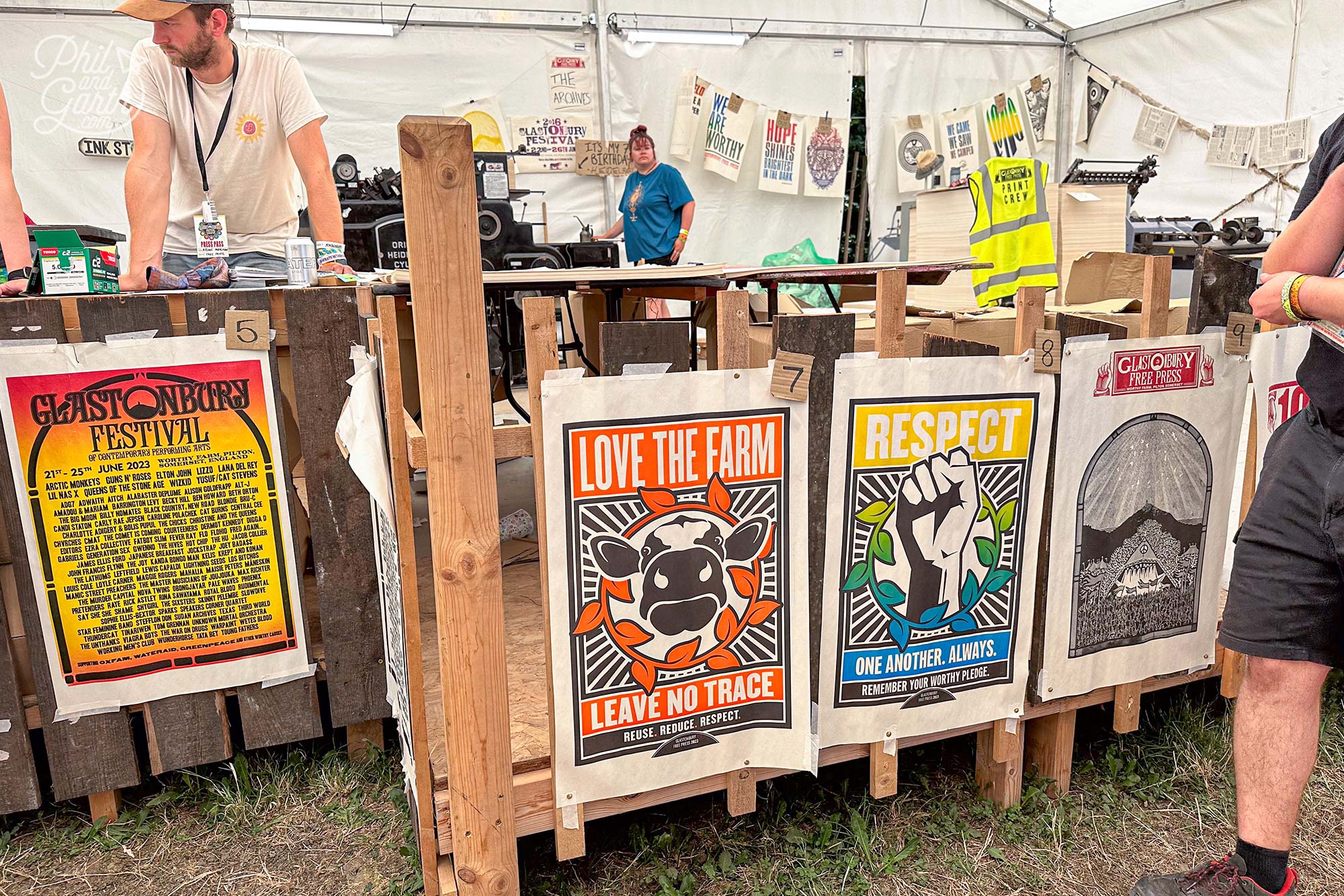 Traditionally printed Glastonbury posters - A unique souvenir you can take home