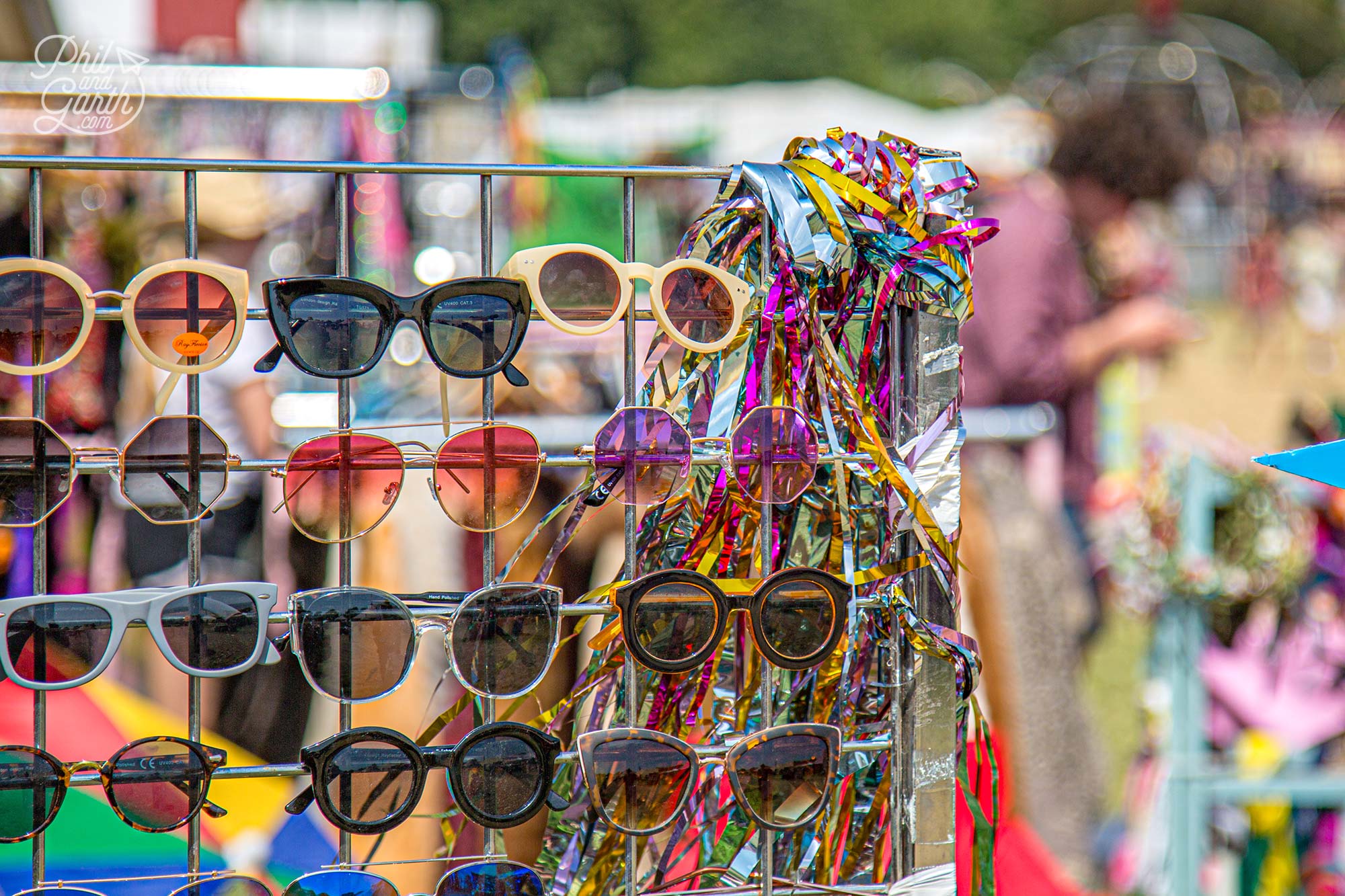Sunglasses for sale at Glastonbury